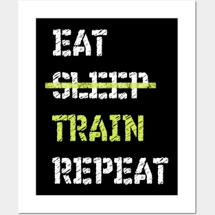 Eat Sleep Train Repeat Triathlete Posters and Art